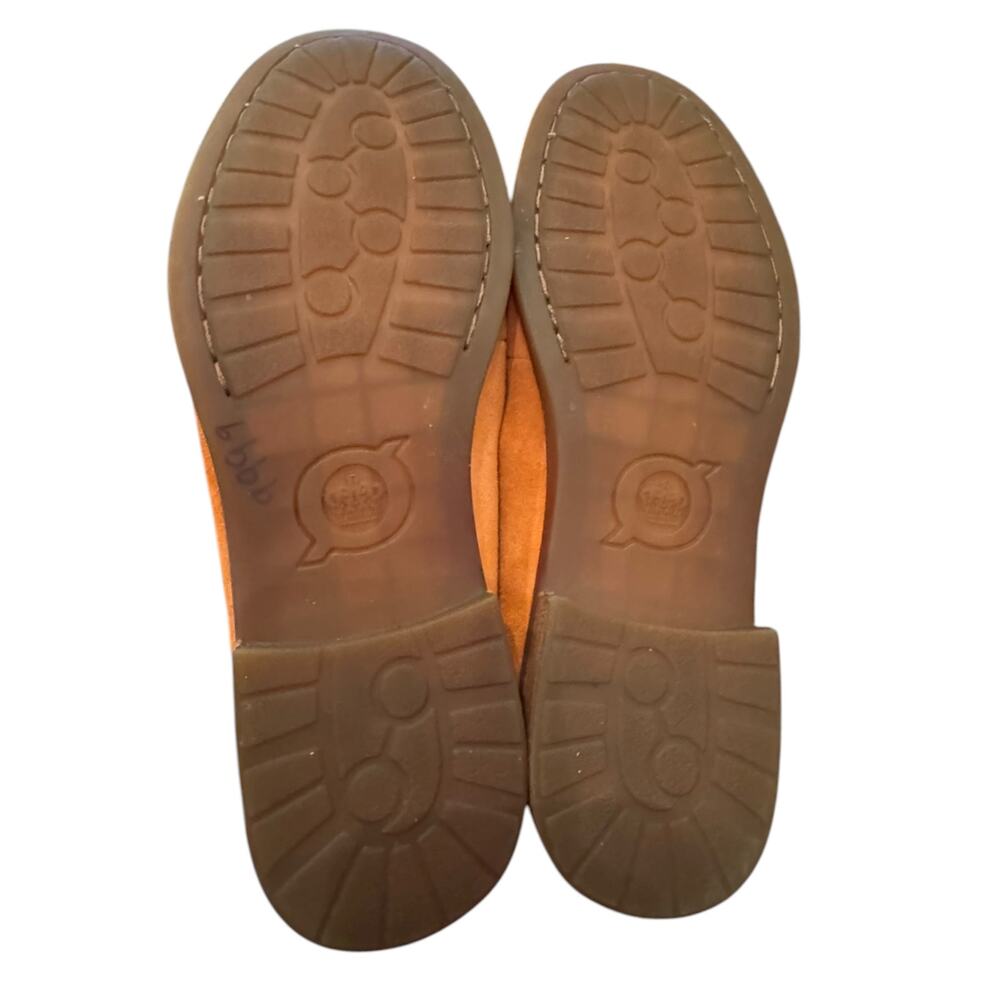 Born Orange Suede Penny Loafers Moc Toe Flats Women’s Size 7M - Picture 7 of 7